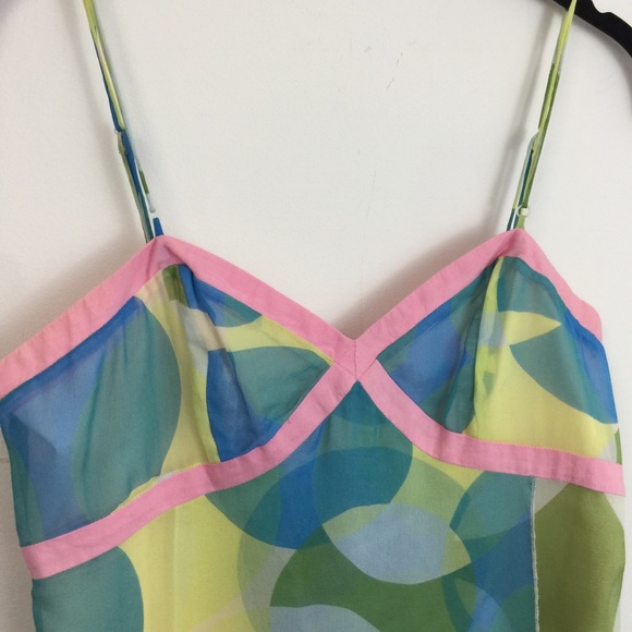 Philip DiCaprio Yellow Abstract Print Silk Dress - Picture 2 of 8